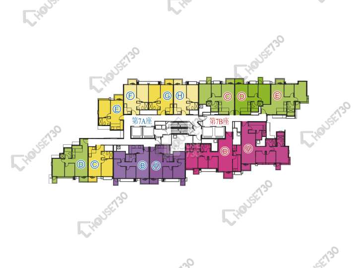 天晉 平面圖 天晉 海天晉 7A座 3,5,6樓 樓層平面圖 - House730