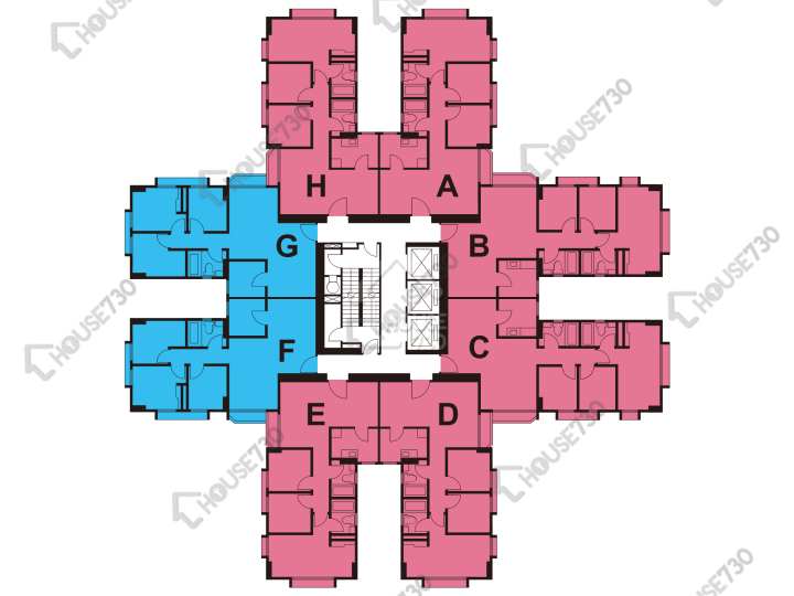 太古城 平面圖 太古城 星輝台 恆星閣 (46座) 4-28樓 樓層平面圖 - House730