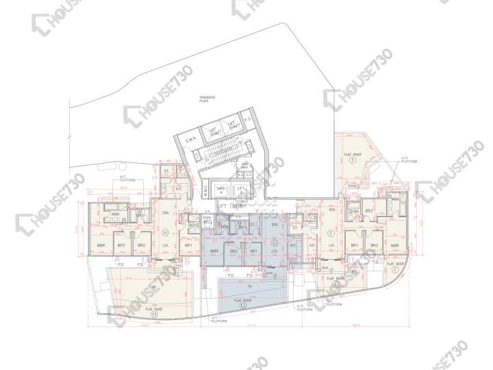 海翩滙 平面圖 海翩匯 1座 1樓 樓層平面圖 - House730