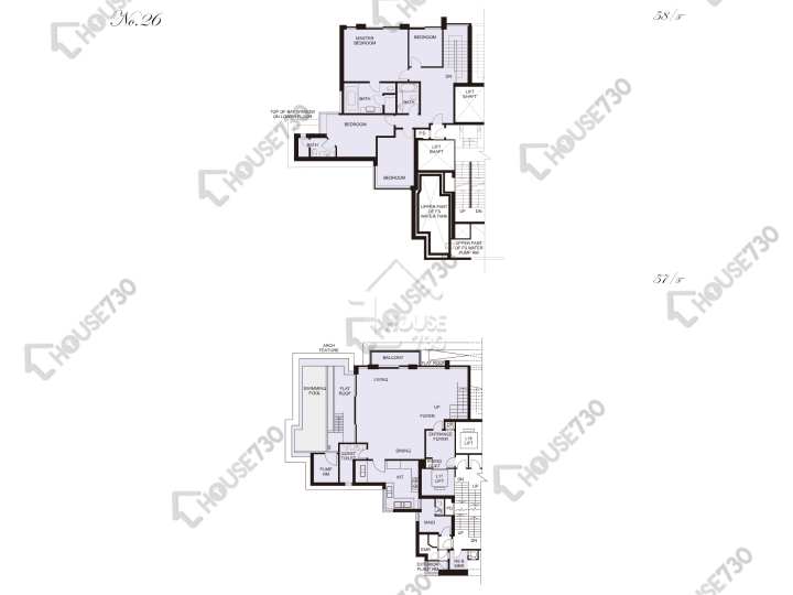 半山壹號 平面圖 半山壹號 1期 半山徑26號 57樓 樓層平面圖 - House730