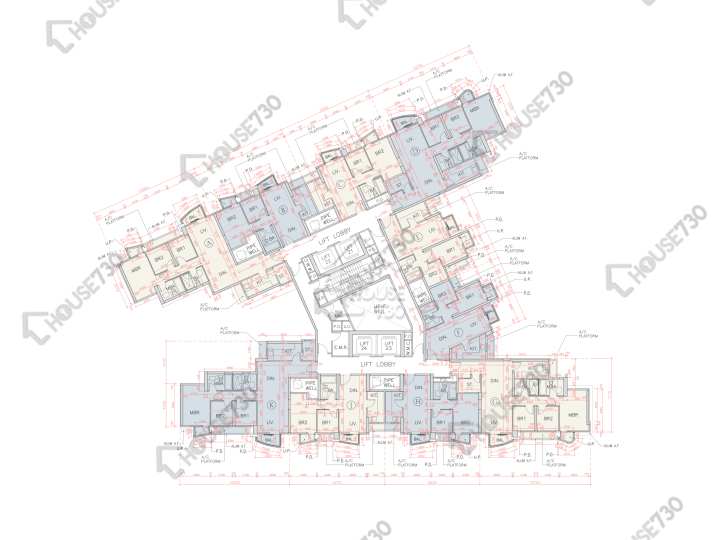 海翩滙 平面圖 海翩匯 7座 17-19樓 樓層平面圖 - House730
