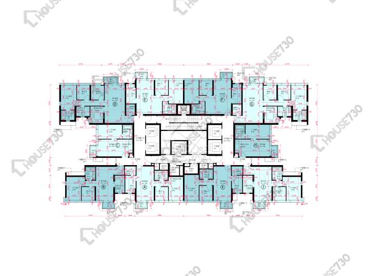 啟德1號 平面圖 啟德1號 II 大廈第5座 21-23,25-33,35,36樓 樓層平面圖 - House730
