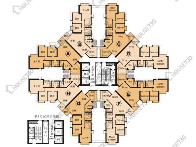 駿景園 平面圖 駿景園 2期 10座 3,5-13,15-23,25-33,35-42,43樓 樓層平面圖 - House730