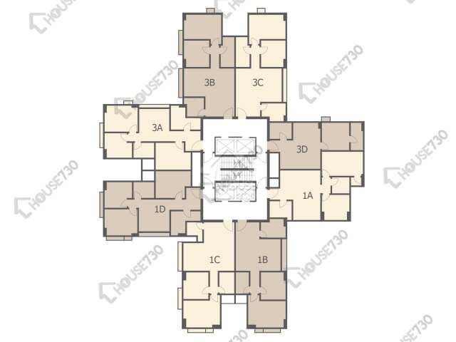 美孚新邨 平面圖 美孚新邨 2期 吉利徑1-3號 5-19樓 樓層平面圖 - House730