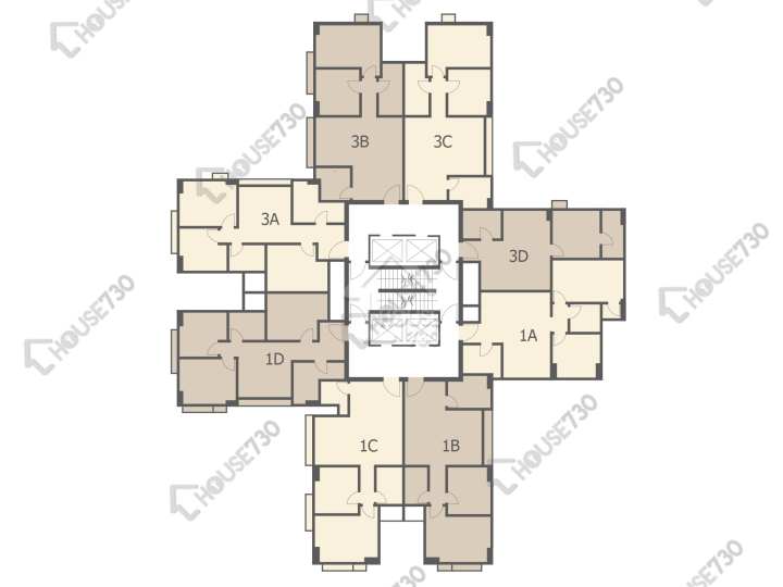 美孚新邨 平面圖 美孚新邨 2期 吉利徑1-3號 5-19樓 樓層平面圖 - House730
