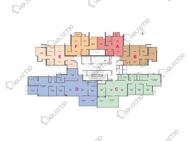 Yoho Town 平面圖 Yoho Town 2期 Yoho Midtown 1座 39樓 樓層平面圖 - House730