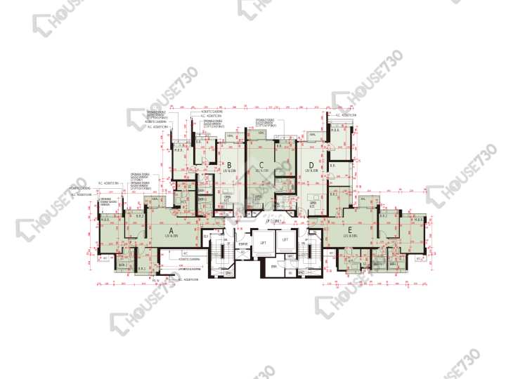 海之戀 平面圖 海之戀 3期 10座 27-33,35-43,45-50,51樓 樓層平面圖 - House730