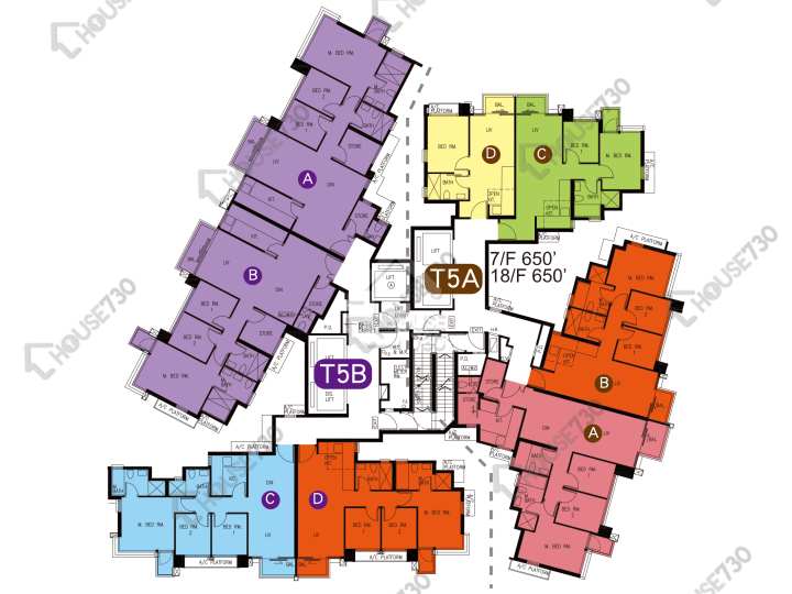 天晉 平面圖 天晉 IIIA 5A座 3,5-12,15-23,25-31,32樓 樓層平面圖 - House730