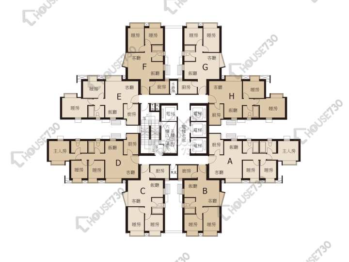 東港城 平面圖 東港城 5座 5-13,15-23,25-33,35-43,45,46樓 樓層平面圖 - House730