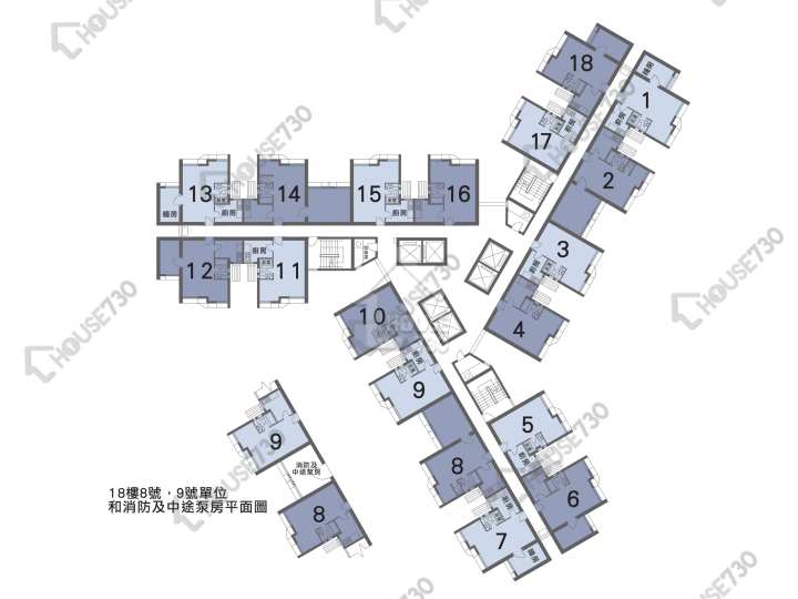 錦豐苑 平面圖 錦豐苑 錦荷閣 (H座) 4-34樓 樓層平面圖 - House730