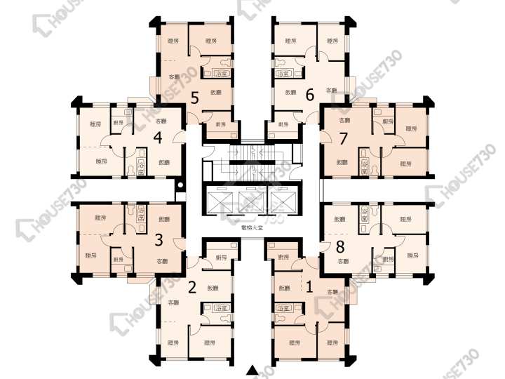 淘大花園 平面圖 淘大花園 1期 C座 4-36樓 樓層平面圖 - House730