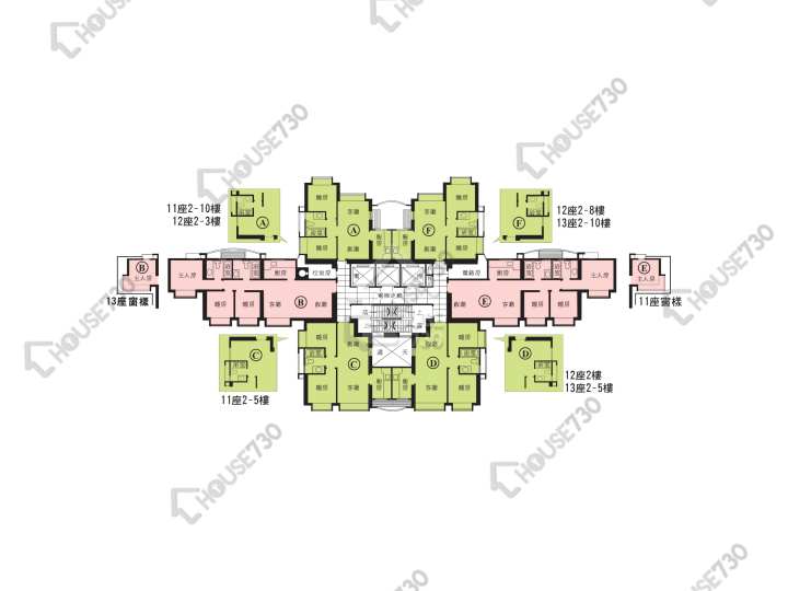 浪翠园 平面图 浪翠园 4期 11座 2-3,5-13,15-23,25-26,27楼 楼层平面图 - House730
