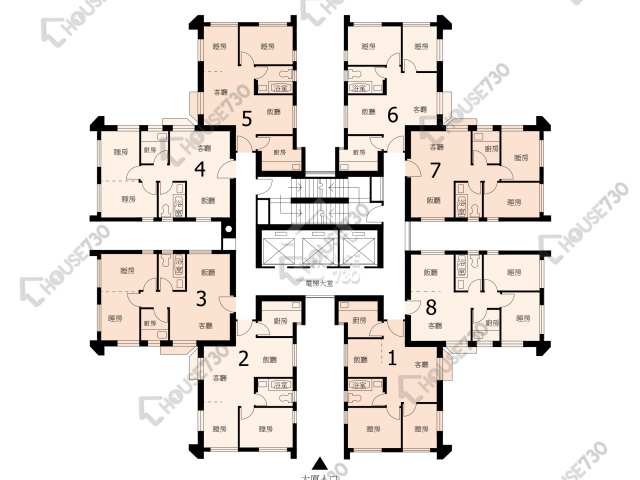 淘大花園 平面圖 淘大花園 1期 A座 4-36樓 樓層平面圖 - House730