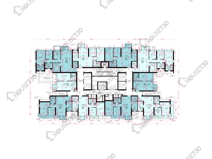 啟德1號 平面圖 啟德1號 II 大廈第3座 2樓 樓層平面圖 - House730