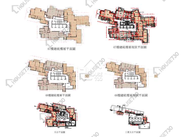 瓏門 平面圖 瓏門 1期 1座 47-48樓 樓層平面圖 - House730