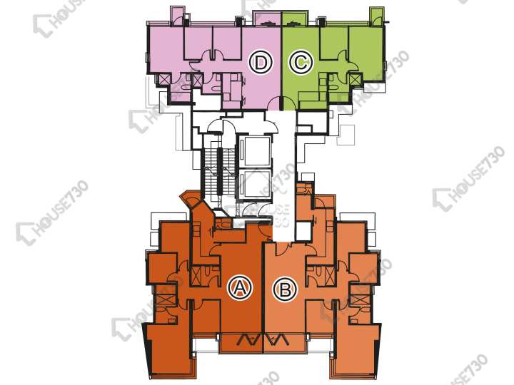 天晉 平面圖 天晉 海天晉 3座 5-12,15-18,19樓 樓層平面圖 - House730