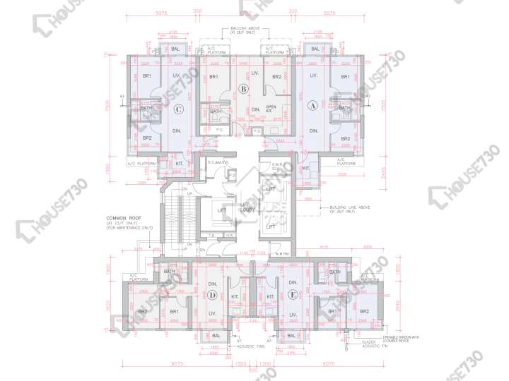 全．城匯 平面圖 全．城匯 6座 23,25-27,28樓 樓層平面圖 - House730