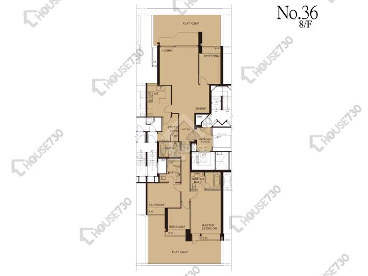 半山壹號 平面圖 半山壹號 1期 半山徑36號 8樓 樓層平面圖 - House730