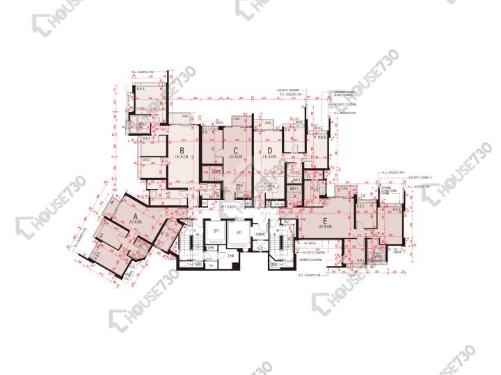 海之戀 平面圖 海之戀 3期 9座 26樓 樓層平面圖 - House730