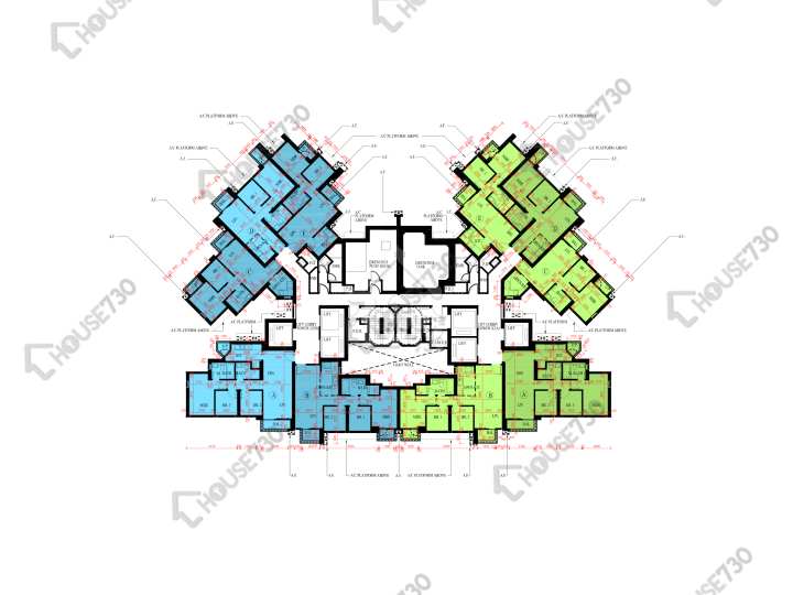 日出康城 平面圖 日出康城 4期A 晉海 2A座 30樓 樓層平面圖 - House730