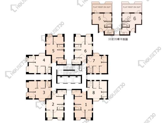 淘大花園 平面圖 淘大花園 3期 L座 1-35樓 樓層平面圖 - House730