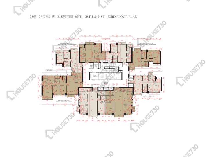 迎海 平面圖 迎海 1期 2座 25-28,30-33,36樓 樓層平面圖 - House730
