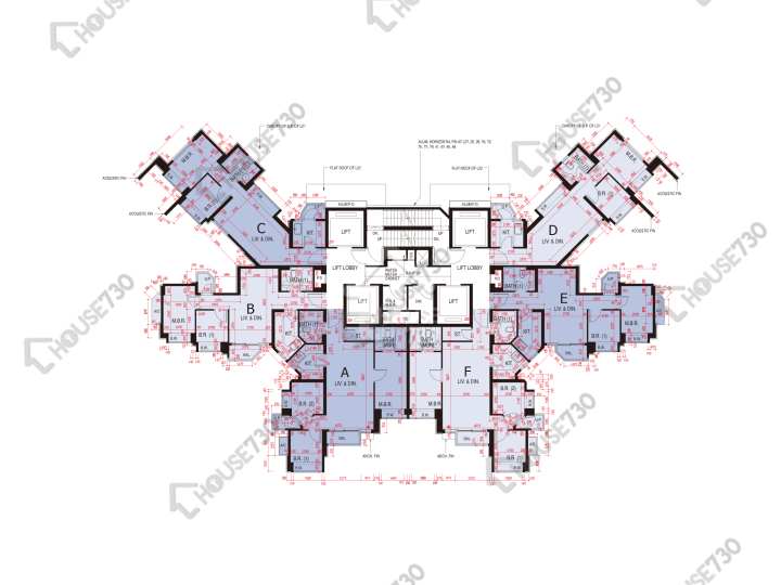 環宇海灣 平面圖 環宇海灣 8座 23,25-33,35-43,45-47,48樓 樓層平面圖 - House730