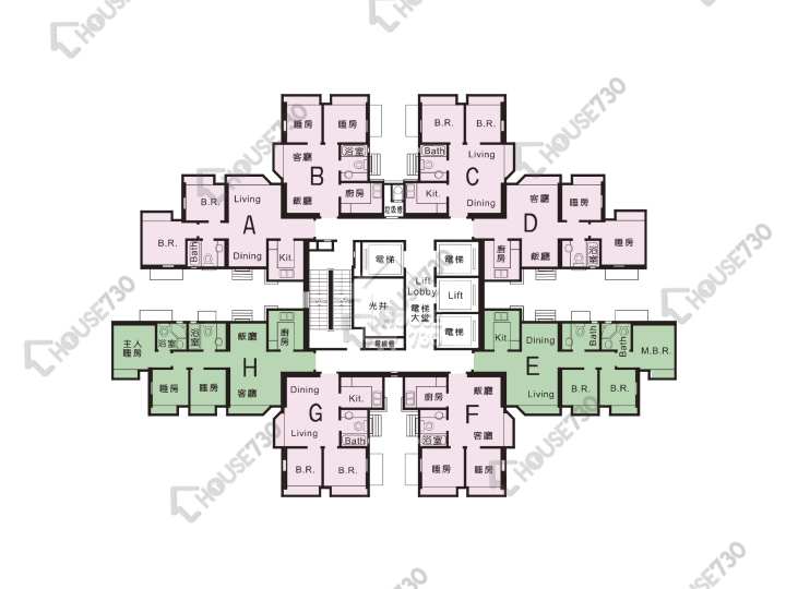 新都城 平面圖 新都城 2期 3座 2-38樓 樓層平面圖 - House730
