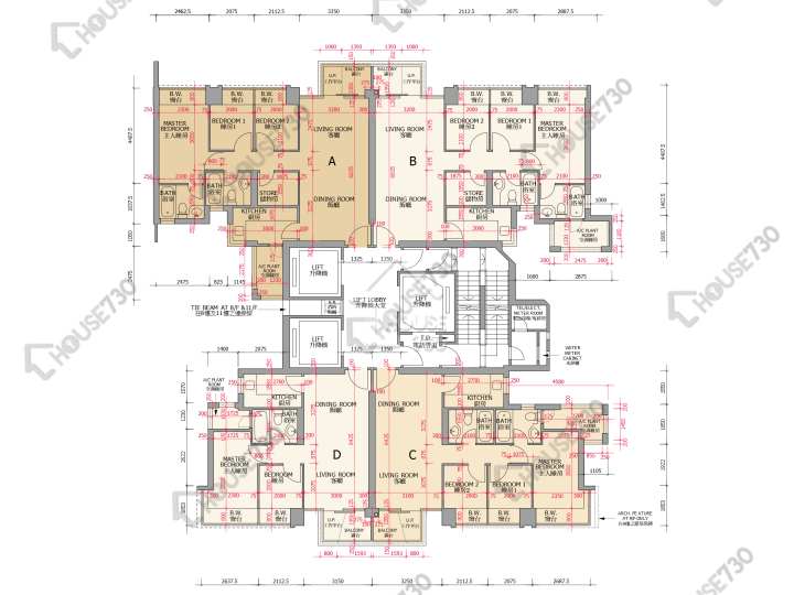 御龍山 平面圖 御龍山 3座 6-11樓 樓層平面圖 - House730