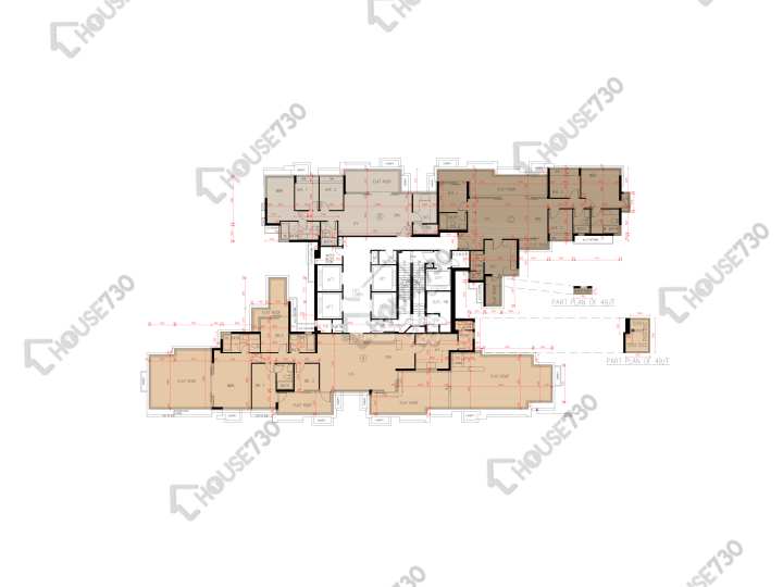 瓏門 平面圖 瓏門 1期 5座 48樓 樓層平面圖 - House730