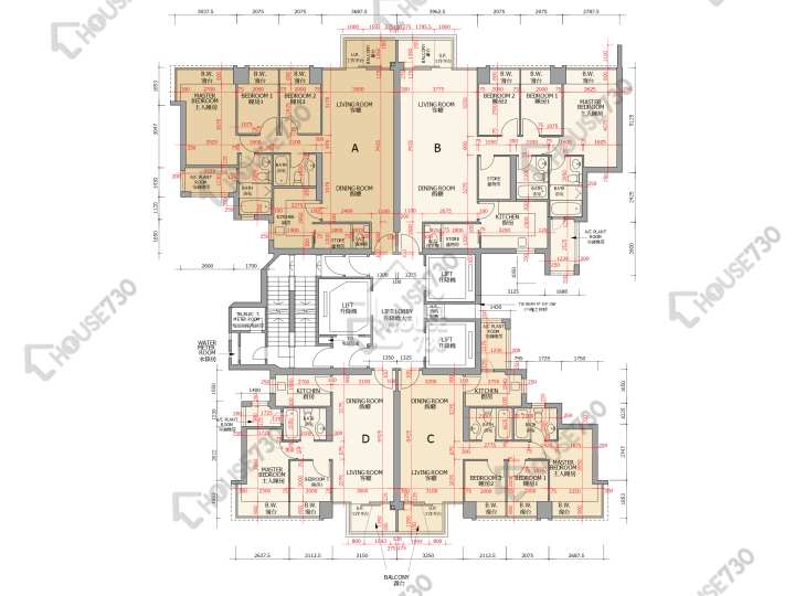 御龍山 平面圖 御龍山 2座 6-10樓 樓層平面圖 - House730