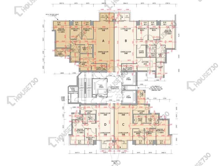 御龍山 平面圖 御龍山 2座 30-33,35-39,50-52,55樓 樓層平面圖 - House730