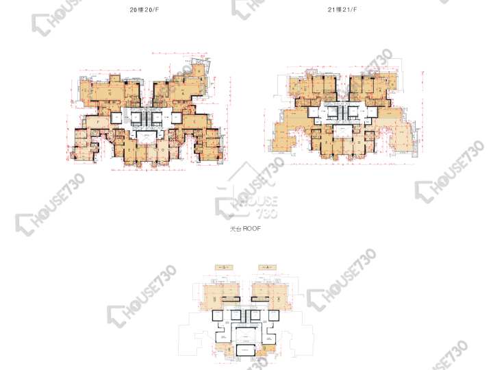 嵐山 平面圖 嵐山 2期 1座 20-21樓 樓層平面圖 - House730