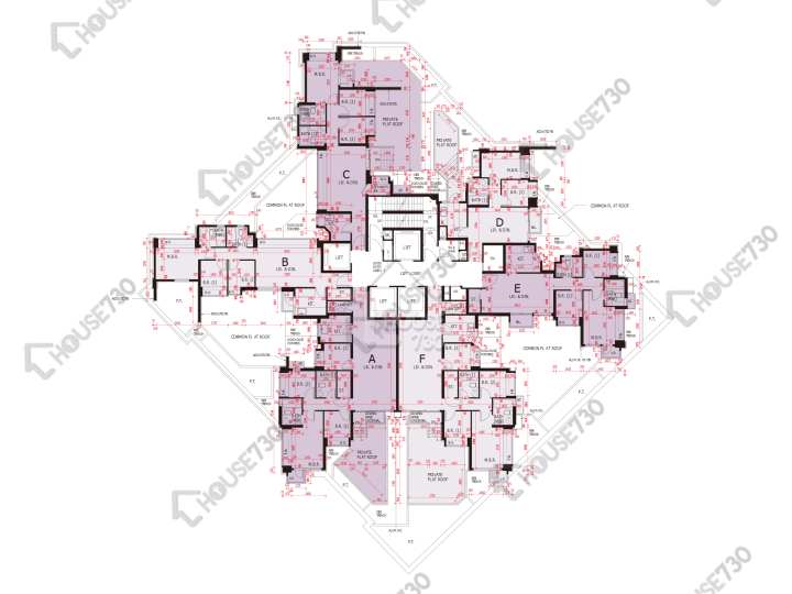 環宇海灣 平面圖 環宇海灣 6座 6樓 樓層平面圖 - House730