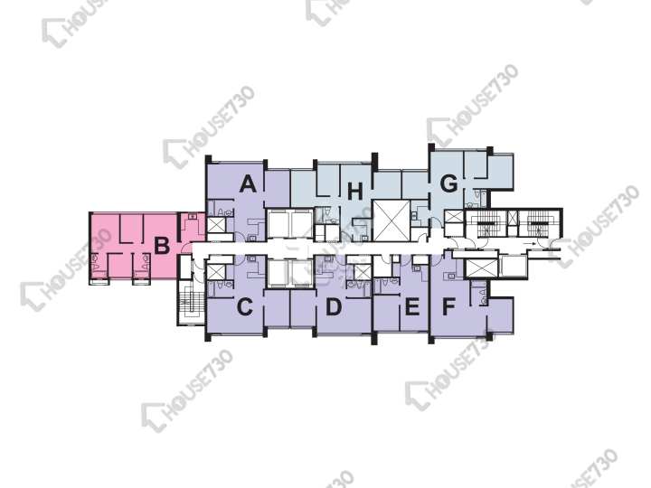 爵悅庭 平面圖 爵悅庭 東爵軒 (A1) 56-58樓 樓層平面圖 - House730
