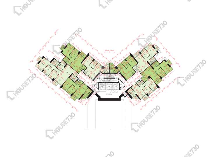 尚悅 平面圖 尚悅 1座 17-19樓 樓層平面圖 - House730