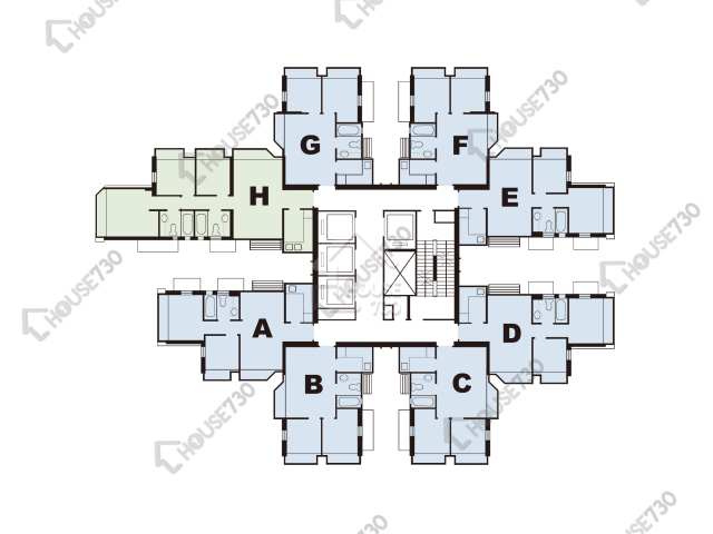 新寶城 平面圖 新寶城 1座 3-48樓 樓層平面圖 - House730