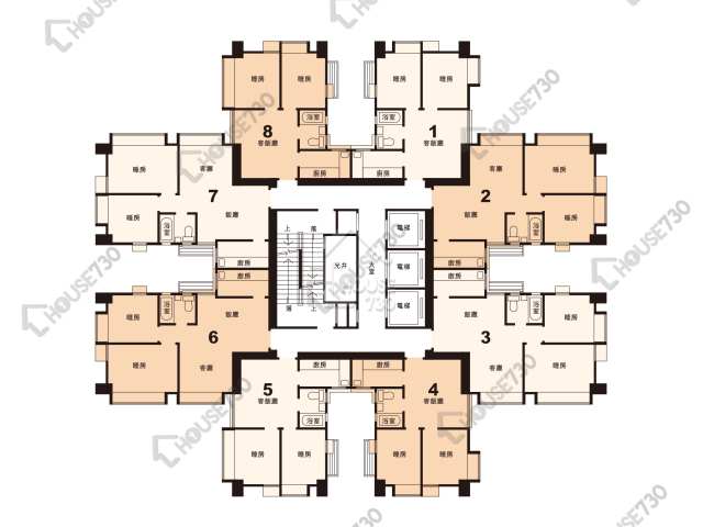 翠林花園 平面圖 翠林花園 A座 1-30樓 樓層平面圖 - House730