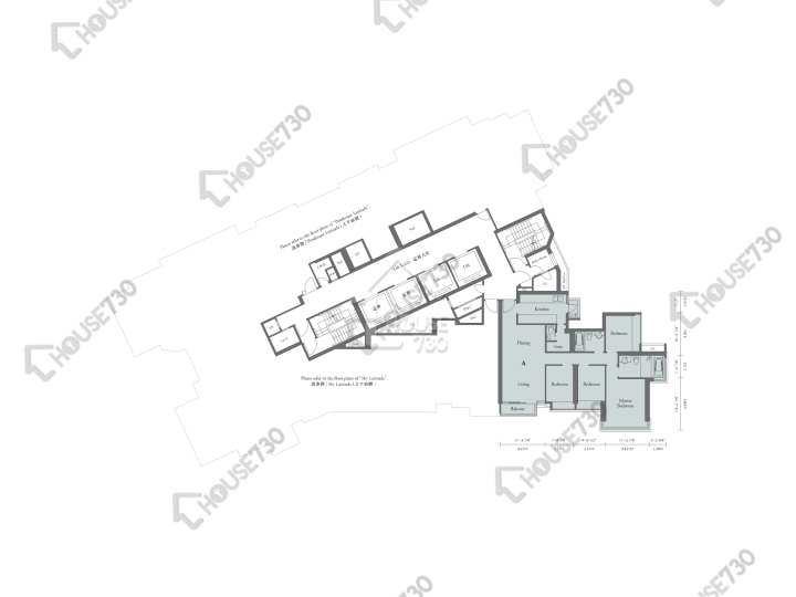 譽.港灣 平面圖 譽.港灣 6座 48樓 樓層平面圖 - House730