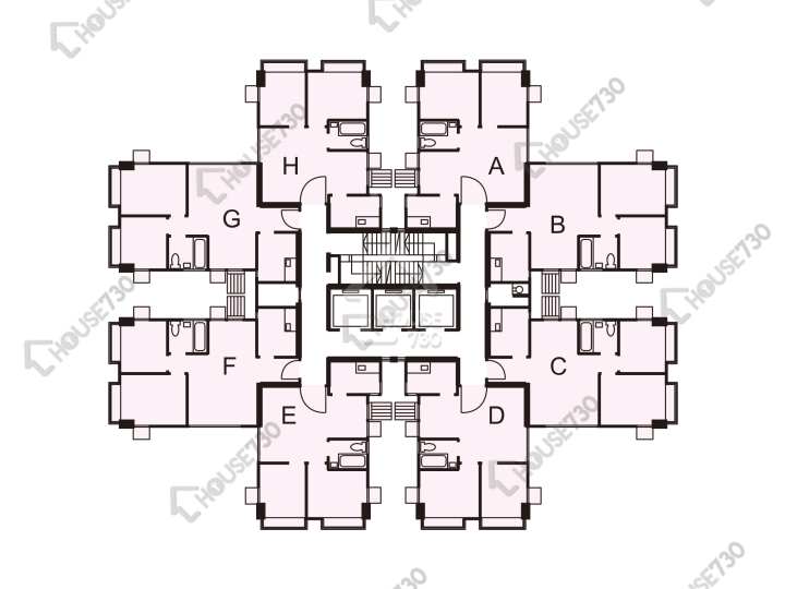 屯門市廣場 平面圖 屯門市廣場 1期 5座 6-32樓 樓層平面圖 - House730