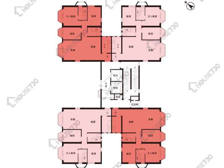 沙田第一城 平面圖 沙田第一城 7期 34座 3-36樓 樓層平面圖 - House730