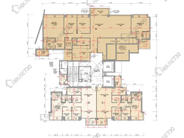 御龍山 平面圖 御龍山 10座 60樓 樓層平面圖 - House730