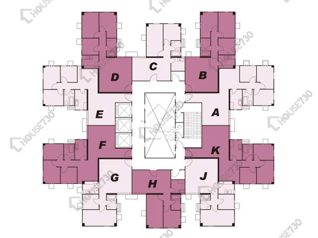 安寧花園 平面圖 安寧花園 1座 1-34樓 樓層平面圖 - House730
