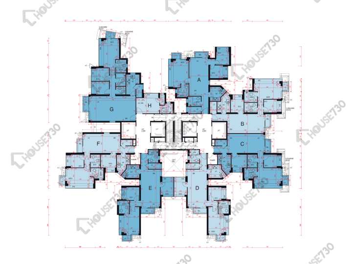 嵐山 平面圖 嵐山 1期 3座 6-12,15-21,22樓 樓層平面圖 - House730