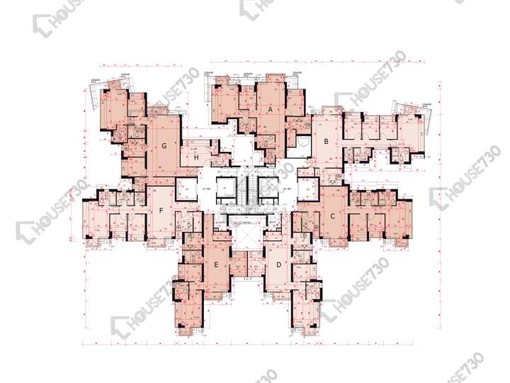嵐山 平面圖 嵐山 1期 5座 6-12,15-18,19樓 樓層平面圖 - House730