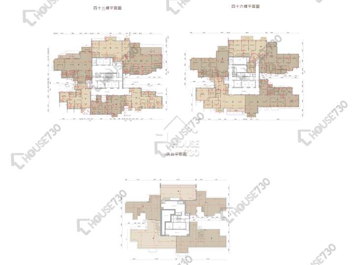 溱岸8號 平面圖 溱岸8號 5座 45-46樓 樓層平面圖 - House730