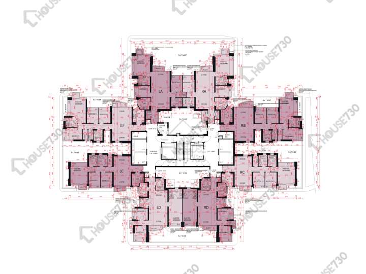 日出康城 平面圖 日出康城 3期A 緻藍天 珀峰 (3座) 3樓 樓層平面圖 - House730