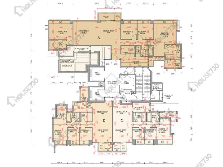 御龍山 平面圖 御龍山 6座 60樓 樓層平面圖 - House730