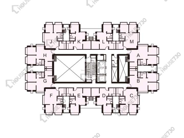 屯門市廣場 平面圖 屯門市廣場 3期 8座 5-12,15-23,25-33,35-36,37樓 樓層平面圖 - House730