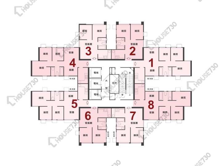 新港城 平面圖 新港城 2期 D座 1-30樓 樓層平面圖 - House730